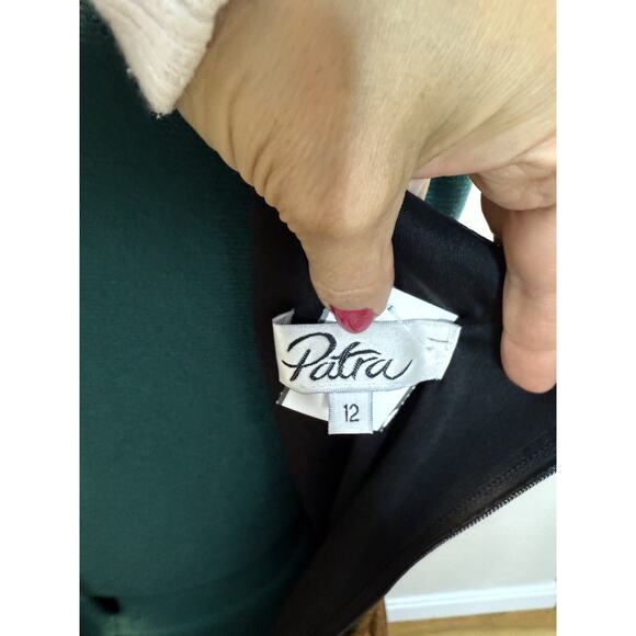 Vintage 90s Y2K Patra Shimmer Slip Brown Prom Dress Gown Ombré Mesh Overlay12 - Picture 10 of 14